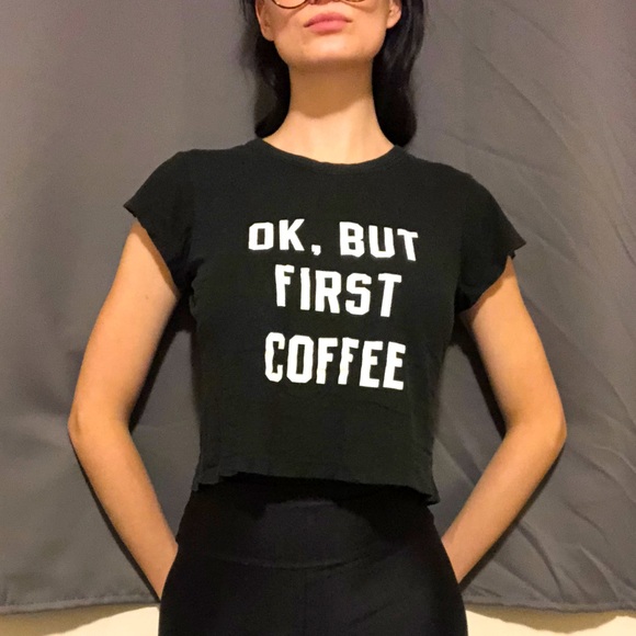 Coffee Graphic Crop Top - Picture 1 of 4